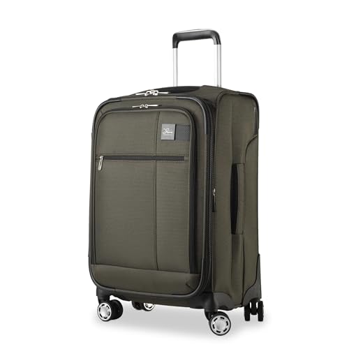 Skyway Sigma 7.0 Softside Expandable Spinner Suitcase with Wheels, Carry-on Luggage, Pine, 20-inch - color: Pine, size: Carry-on 20-Inch