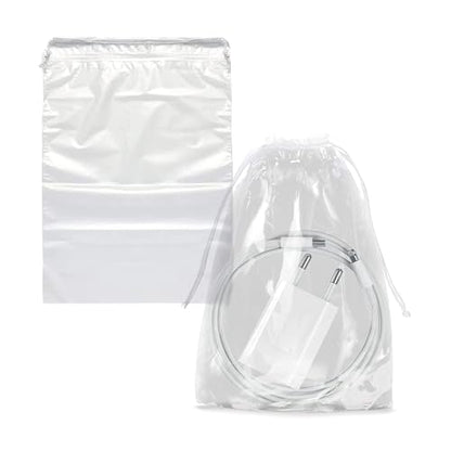Clear Drawstring Bags, 9 x 12 Inch Plastic Shoe Bags with Cotton Drawstrings, Pack of 1000 for Travel Storage and Packaging - size: 9" x 12", style: 1000 Pack