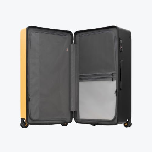 LEVEL8 Wide Handle Luggage, 28 Inch Hardshell Large Suitcase, Yellowblack - color: Yellowblack, size: 28Inch