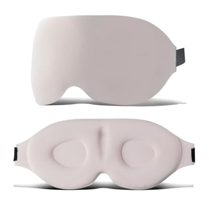 POVVIR 3D Sleeping Eye Mask, Total Blackout Blindfold, Zero Pressure Eye Cover, Breathable Soft Mask, Travel Nap Eye Mask, Deep Night Sleep Mask, Pink - color: Pink