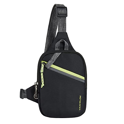 Travelon Anti-Theft Greenlander Compact Sling Bag - color: 제트 블랙