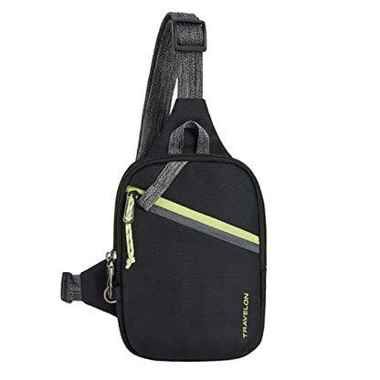 Travelon Anti-Theft Greenlander Compact Sling Bag - color: 제트 블랙