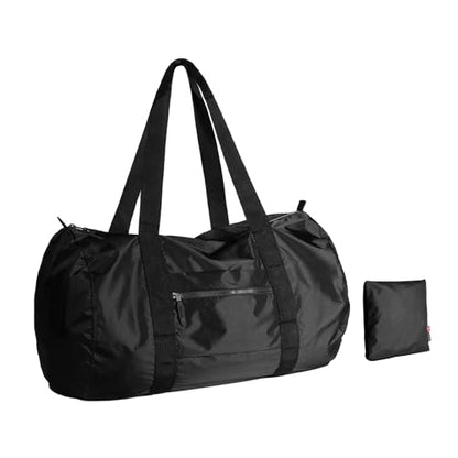 pack all Lightweight Travel Duffel Bag, 32L Foldable Weekender Bag - color: Black, size: 32L