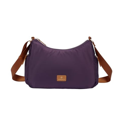 Nordace Siena Hobo Crossbody Bag - Secure RFID Blocking Pocket and Hidden Compartments for Travel Shoulder Bag - color: Purple