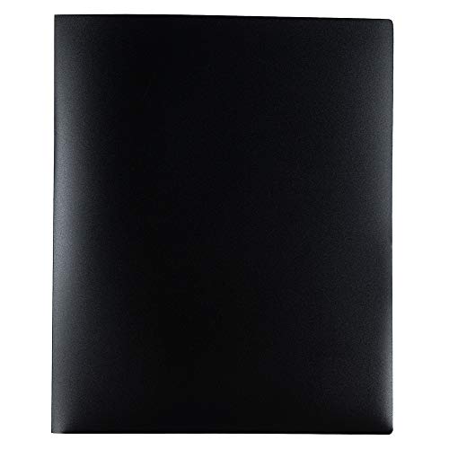 JAM PAPER Heavy Duty Plastic Multi Pocket Folders - 4 Pocket Organizer - Black - 2/Pack - color: Black, size: 4 Pocket (Pack of 2)