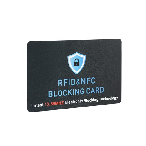 1 Pack RFID Blocking Card, Contactless NFC Debit Credit Card Passport Protector,Entire Wallet Purse Protect - color: 1 Pcs Black