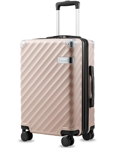 LUGGEX 20 Inch Carry On Luggage 22x14x9 Airline Approved, Pink - color: Pink, size: Carry-On 20-Inch