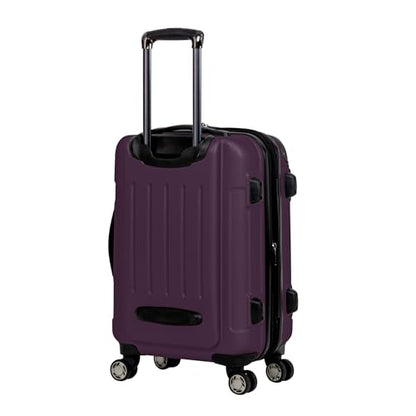 Kenneth Cole REACTION Renegade Luggage Expandable 8-Wheel Spinner Lightweight Hardside Suitcase, Midnight Plum, 20-Inch Carry On - color: Midnight Plum, size: 20-Inch Carry On