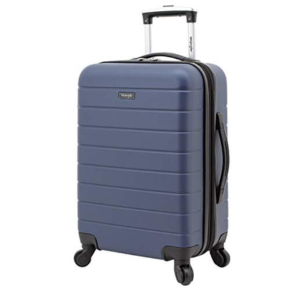 Wrangler Smart Spinner Hardside Luggage, 22-Inch Carry-On, Navy Blue - color: Navy Blue, size: Carry-On Only