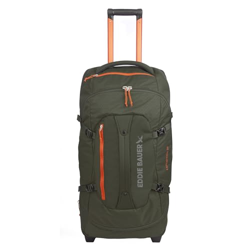 Eddie Bauer Expedition Rolling Duffel Bag with Wheels - Dark Thyme, 30" - color: Dark Thyme, size: 30" (Check-In)