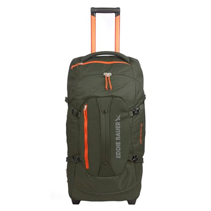 Eddie Bauer Expedition Rolling Duffel Bag with Wheels - Dark Thyme, 30" - color: Dark Thyme, size: 30" (Check-In)