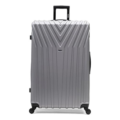 InUSA VASTY Luggage with Spinner Wheels | Durable Lightweight Hardside Suitcase, Travel Bag with Handle and Trolley, 32-Inch Extra-Large Checked Luggage | Grey - color: Grey, size: 32 Inch