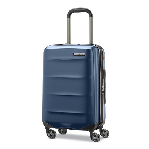 Samsonite Octiv Lightweight Hardshell 20-Inch Carry-On Luggage - Durable & Impact Resistant, 360° Aero Trac Spinner Wheels, Adjustable Telescopic Handle, Expandable Suitcase, TSA Approved Lock - Blue - color: Blue Denim, size: Carry-On 20-Inch