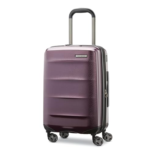 Samsonite Octiv Lightweight Hardshell 20-Inch Carry-On Luggage - Durable & Impact Resistant, 360° Aero Trac Spinner Wheels, Adjustable Telescopic Handle, Expandable Suitcase, TSA Approved Lock, Purple - color: Amethyst Purple, size: Carry-On 20-Inch