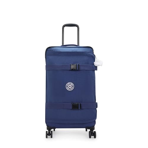 Kipling Women's Spontaneous Medium Softside Spinner Wheel Luggage, Integrated TSA Accepted Lock - color: Casual Blue C