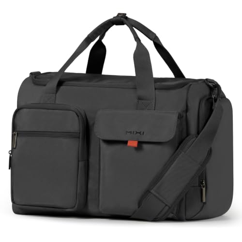 Mixi 17" Underseat Carry-On Luggage Travel Tote, Water-Resistant, Black - color: Black