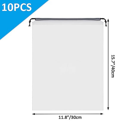 Clear Shoe Bags for Travel 10 PCS, Drawstring Travel Shoe Bags for Packing - color: Clear, style: 10 Pack