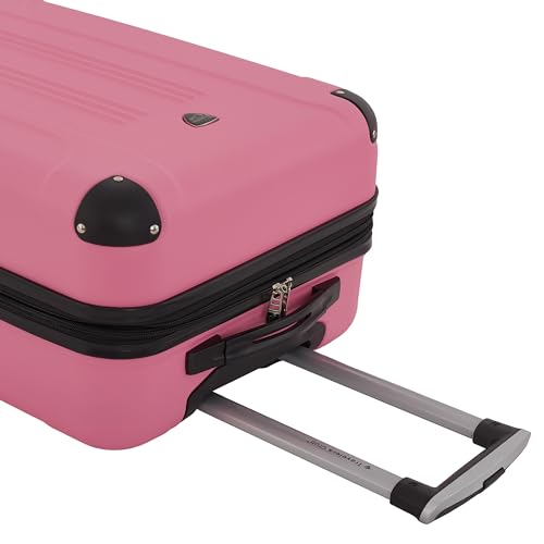 Travelers Club Chicago Hardside Expandable Spinner Luggage, Hot Pink, 5 Piece Set - color: Hot Pink, size: 5-Piece Set