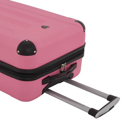 Travelers Club Chicago Hardside Expandable Spinner Luggage, Hot Pink, 5 Piece Set - color: Hot Pink, size: 5-Piece Set