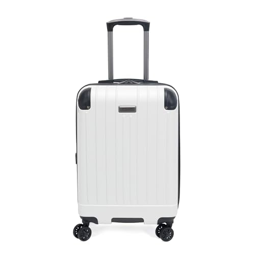 Kenneth Cole Reaction Flying Axis 20" Hardside Expandable 8-Wheel Spinner Carry-On Suitcase, Coconut White - color: Coconut White, size: 20-Inch Carry On