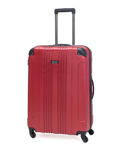 Kenneth Cole REACTION Out of Bounds Lightweight Hardshell 4-Wheel Spinner Luggage, Scarlet Red, 28-Inch Checked - color: Scarlet Red, size: 28-Inch Checked