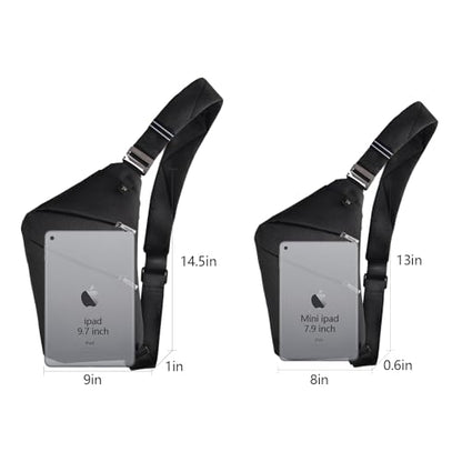 OSOCE Sling Bag for Men, Crossbody Bag, Quick-Release Buckle, Black, 1.0S - color: Black 1.0, size: Small