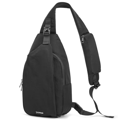 G4Free Sling Bag for Men, RFID Blocking Crossbody Bag for Daily - color: black