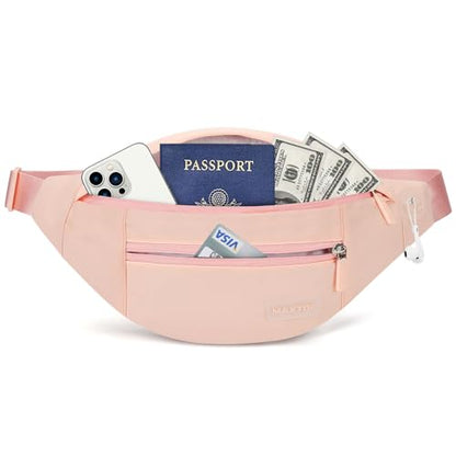 MAXTOP Large Mono Pink Fanny Pack Cute Belt Bag for Women Gift Trendy Stuff - color: Mono Pink