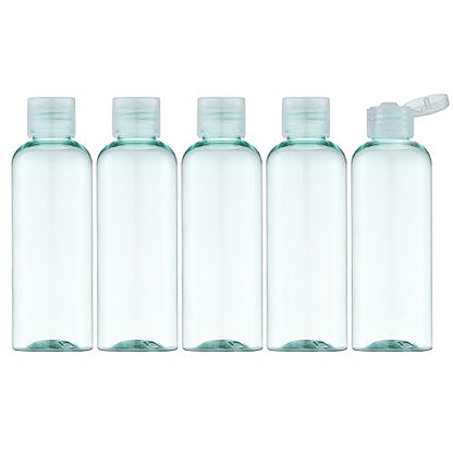 LISAPACK 3.4 oz Travel Bottles for Toiletries, Plastic Shampoo Containers - color: Light Green
