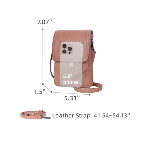 Iswee Rfid Blocking Small Crossbody Bag for Women Travel Classic Style - color: Pink