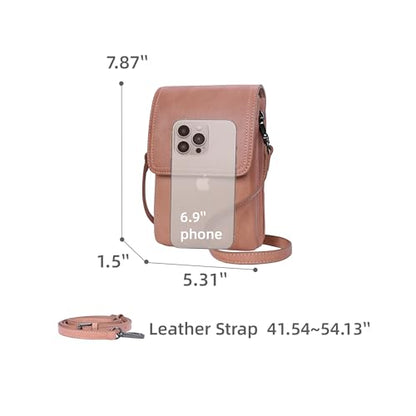 Iswee Rfid Blocking Small Crossbody Bag for Women Travel Classic Style - color: Pink