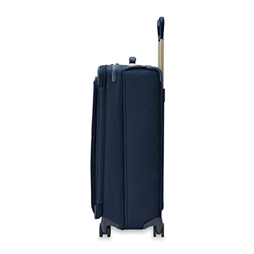Briggs & Riley Baseline Large Expandable Softside Spinner Luggage, Navy - color: Navy, size: 29" Checked