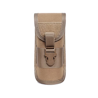 BRAVECOW Portable 1000D Nylon Eyeglasses Case with Buckle Hard Shell Sunglasses Shockproof Protective Box Outdoor Storage Box - color: Khaki