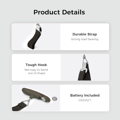 pack all Digital Luggage Scale for Travel, 110Lbs Capacity, 0.1Lb Precision - color: Red