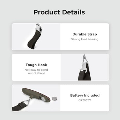 pack all Digital Luggage Scale for Travel, 110Lbs Capacity, 0.1Lb Precision - color: Red