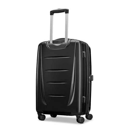 Samsonite Winfield 2 Hardside Expandable Luggage with Spinner Wheels, Brushed Anthracite, Checked-Medium 24-Inch - color: Brushed Anthracite, size: Checked-Medium Spinner