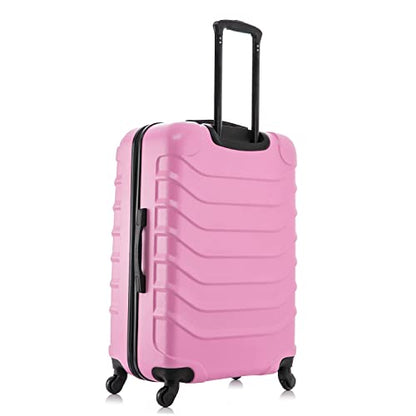 InUSA ENDURANCE Luggage with Spinner Wheels | Durable Lightweight Hardside Suitcase, Spacious Travel Bag with Handle and Trolley | 28-Inch Large Checked Luggage | Pink - color: Pink, size: 28 Inch