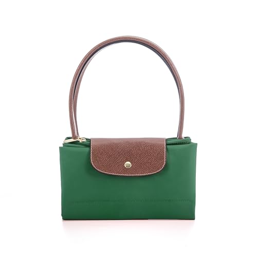 Tote Bag for Women Foldable Shoulder Bag Nylon Weekend Hobo Handbag - color: Green