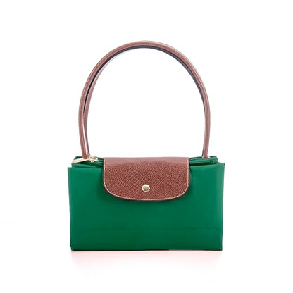 Tote Bag for Women Foldable Shoulder Bag Nylon Weekend Hobo Handbag - color: Green