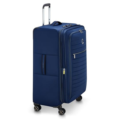DELSEY PARIS Cruise 3.0, 28 Inch Checked Softside Luggage, Deep Sea Navy - color: Deep Sea Navy, size: Checked-Large 28 Inch