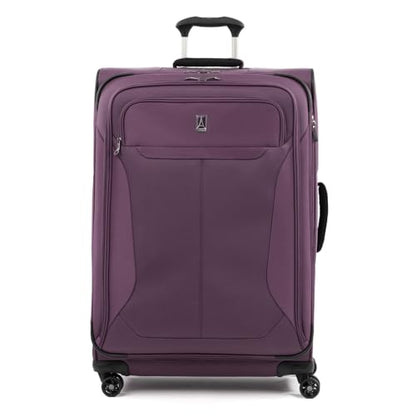 Travelpro Tourlite Softside 29" Expandable Luggage with 4 Spinner Wheels, Lightweight Suitcase, Checked Large, Deep Purple - color: Deep Purple, size: Checked-Large 29-Inch