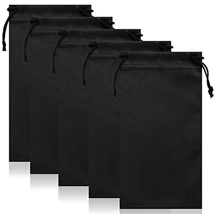 TRIUMPH VISION Glasses Case Soft Eyeglass Case Sunglass Pouch Cloth 3 Pack - color: Zh-5 Pack (Black)