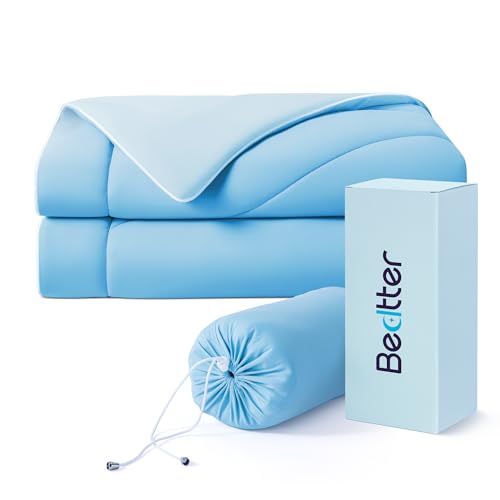 Bedtter Cooling Throw Blanket Lightweight with Carry Bag - color: Icy Blue, size: Throw (50" x 60")