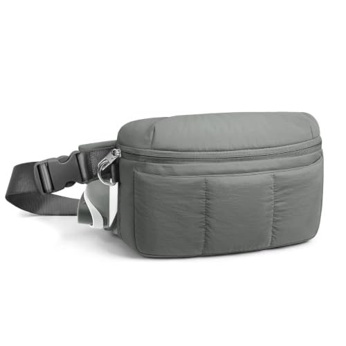 TOPEAST Waist Pack 3.5L Fanny Packs with Water Bottle Holder - color: Gray
