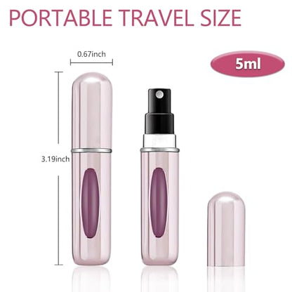 opasyo Mini Perfume Travel Refillable Bottle, 5ml 4 Pack