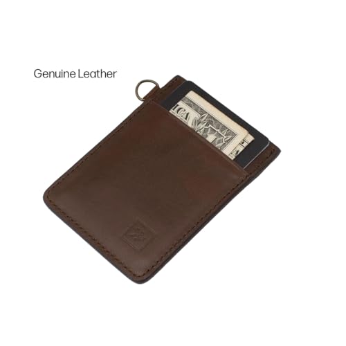 Thread Wallets Ultra Slim Minimalist Leather Card Holder Wallet (Chocolate) - color: Chocolate
