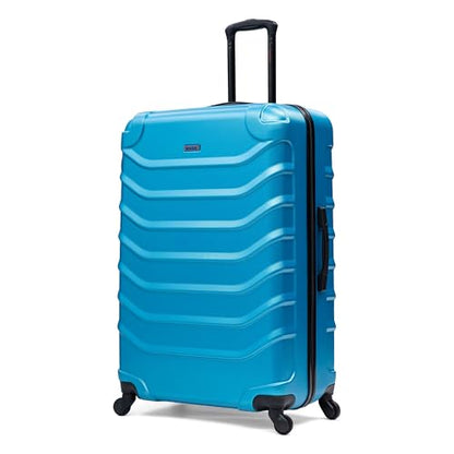 InUSA ENDURANCE Luggage with Spinner Wheels | Durable Lightweight Hardside Suitcase, Travel Bag with Handle and Trolley, 32-Inch Extra-Large Checked Luggage | Teal - color: Teal, size: 32-Inch