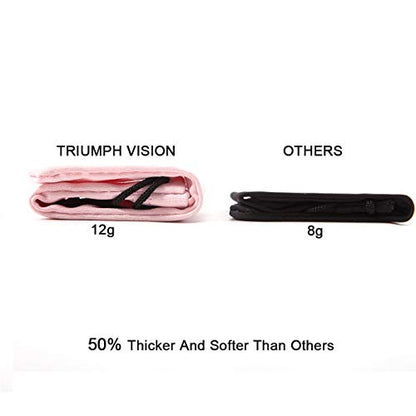 TRIUMPH VISION Glasses Case Soft Eyeglass Case Sunglass Pouch Cloth 3 Pack - color: 3 Pack (Black,pink,grey)