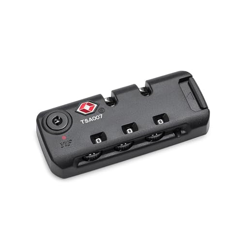 Travel Zipper TSA 007 Approved Luggage Code Lock, Backpack Anti Theft 3 Digit Combination Lock