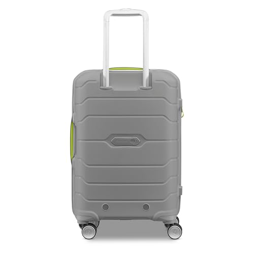 Samsonite Freeform 2-Piece Luggage Set - Carry-On & Large Checked Luggage with Dual Spinner Wheels - Durable Polypropylene Hardshell - TSA Lock, Airline-Approved - Expandable Hard Shell - White/Grey - color: White/Grey, size: 2-Piece Set (Carry-on/Large)